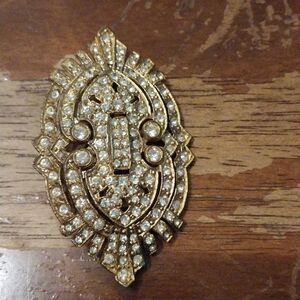 Vintage art deco rhinestone broach
